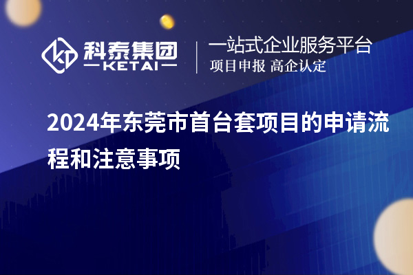 2024年?yáng)|莞市首臺(tái)套項(xiàng)目的申請(qǐng)流程和注意事項(xiàng)