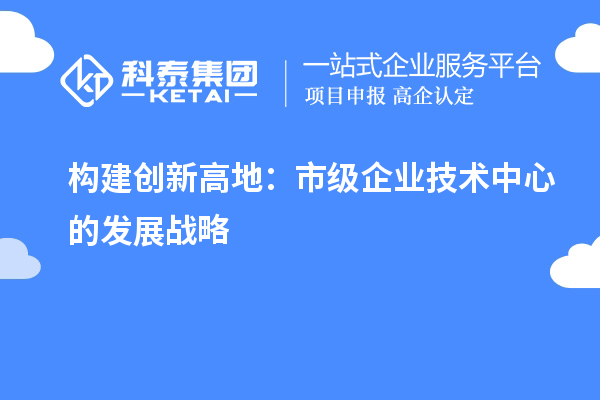 構(gòu)建創(chuàng)新高地：市級企業(yè)技術(shù)中心的發(fā)展戰(zhàn)略