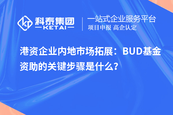 港資企業(yè)內(nèi)地市場拓展：BUD基金資助的關(guān)鍵步驟是什么？