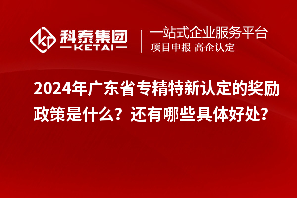 2024年廣東省專精特新認(rèn)定的獎(jiǎng)勵(lì)政策是什么？還有哪些具體好處？