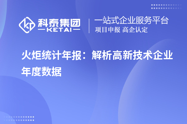 火炬統(tǒng)計年報：解析高新技術(shù)企業(yè)年度數(shù)據(jù)