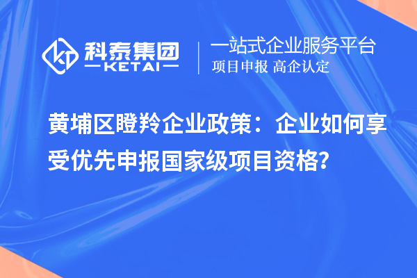 黃埔區(qū)瞪羚企業(yè)政策：企業(yè)如何享受優(yōu)先申報國家級項目資格？