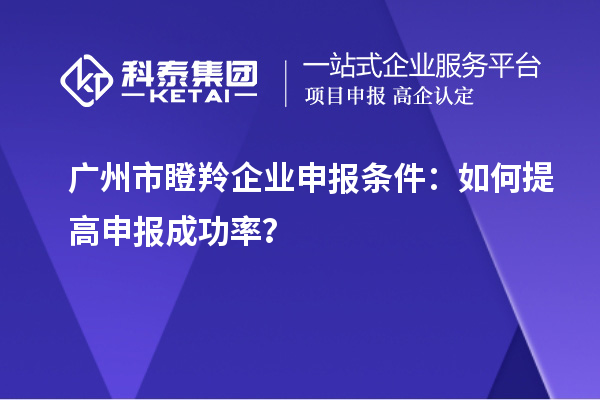 廣州市瞪羚企業(yè)申報條件：如何提高申報成功率？