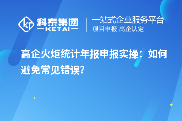 高企火炬統(tǒng)計年報申報實操：如何避免常見錯誤？