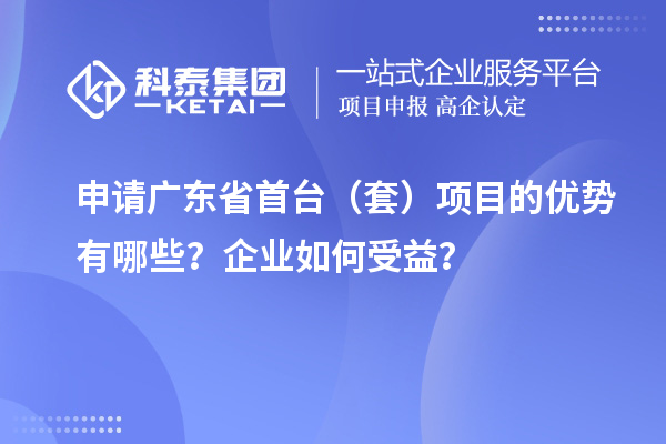 申請(qǐng)廣東省首臺(tái)（套）項(xiàng)目的優(yōu)勢(shì)有哪些？企業(yè)如何受益？