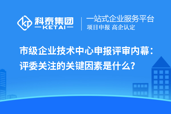 市級企業(yè)技術(shù)中心申報評審內(nèi)幕：評委關(guān)注的關(guān)鍵因素是什么？