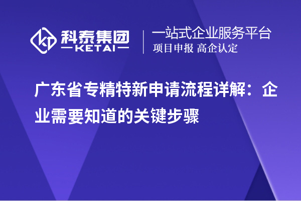 廣東省專精特新申請流程詳解：企業(yè)需要知道的關(guān)鍵步驟