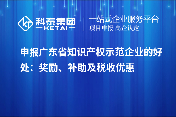 申報(bào)廣東省知識產(chǎn)權(quán)示范企業(yè)的好處：獎(jiǎng)勵(lì)、補(bǔ)助及稅收優(yōu)惠