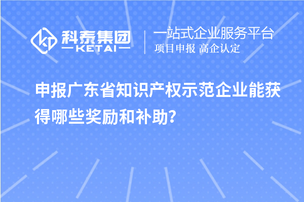 申報廣東省知識產(chǎn)權(quán)示范企業(yè)能獲得哪些獎勵和補(bǔ)助？