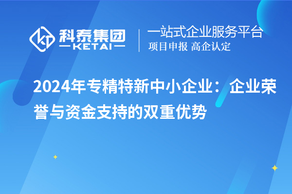 2024年專精特新中小企業(yè)：企業(yè)榮譽與資金支持的雙重優(yōu)勢