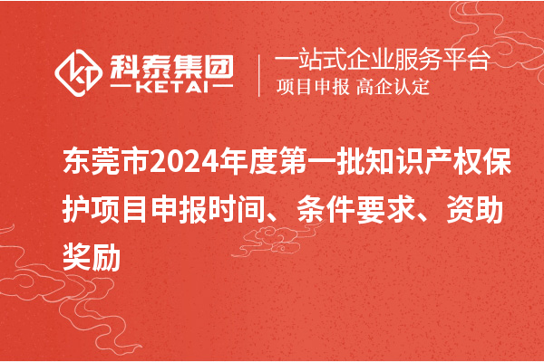 東莞市2024年度第一批知識產(chǎn)權(quán)保護項目申報時間、條件要求、資助獎勵