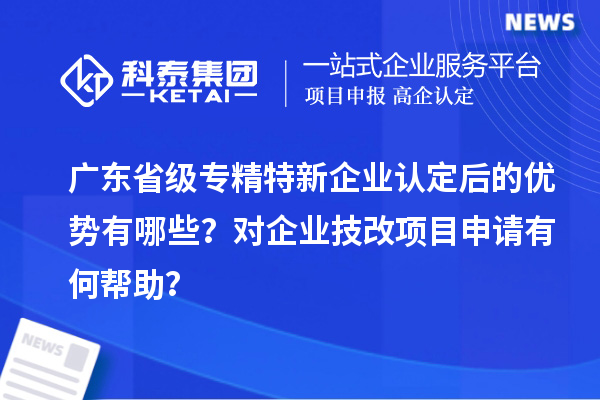 廣東省級專精特新企業(yè)認定后的優(yōu)勢有哪些？對企業(yè)技改項目申請有何幫助？