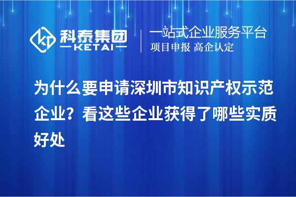 為什么要申請(qǐng)深圳市知識(shí)產(chǎn)權(quán)示范企業(yè)？看這些企業(yè)獲得了哪些實(shí)質(zhì)好處