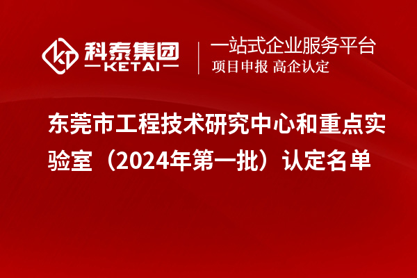 東莞市工程技術(shù)研究中心和重點(diǎn)實(shí)驗(yàn)室（2024年第一批）認(rèn)定名單