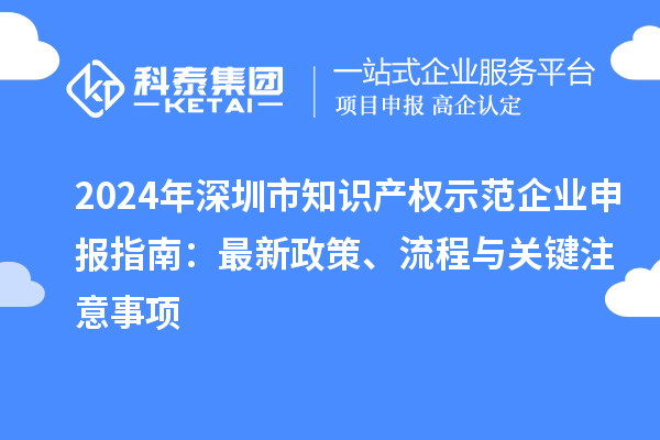 2024年深圳市知識產(chǎn)權(quán)示范企業(yè)申報指南：最新政策、流程與關(guān)鍵注意事項