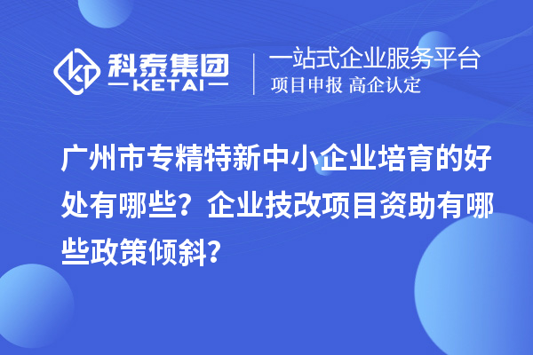 廣州市專精特新中小企業(yè)培育的好處有哪些？企業(yè)技改項目資助有哪些政策傾斜？