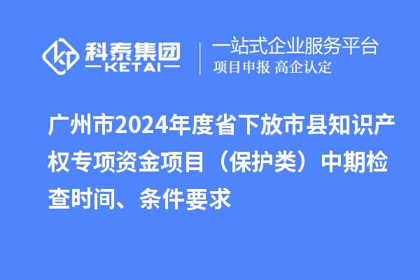 廣州市2024年度省下放市縣知識(shí)產(chǎn)權(quán)專項(xiàng)資金項(xiàng)目（保護(hù)類）中期檢查時(shí)間、條件要求