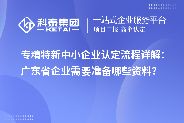 專精特新中小企業(yè)認(rèn)定流程詳解：廣東省企業(yè)需要準(zhǔn)備哪些資料？