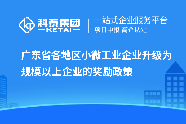 廣東省各地區(qū)小微工業(yè)企業(yè)升級為規(guī)模以上企業(yè)的獎勵政策