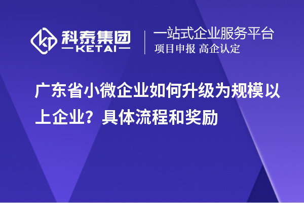 廣東省小微企業(yè)如何升級(jí)為規(guī)模以上企業(yè)？具體流程和獎(jiǎng)勵(lì)