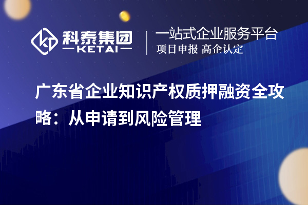 廣東省企業(yè)知識產(chǎn)權(quán)質(zhì)押融資全攻略：從申請到風(fēng)險(xiǎn)管理