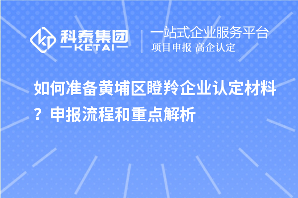 如何準(zhǔn)備黃埔區(qū)瞪羚企業(yè)認(rèn)定材料？申報(bào)流程和重點(diǎn)解析