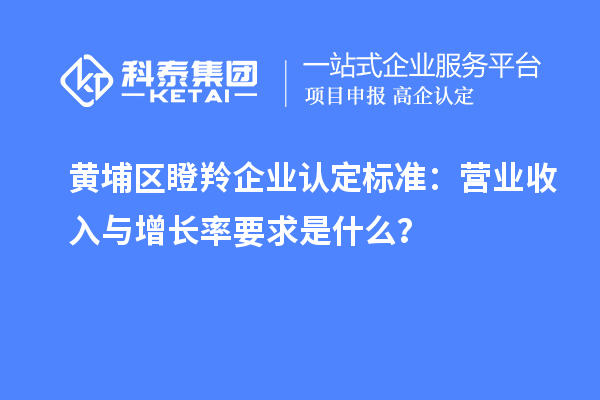 黃埔區(qū)瞪羚企業(yè)認(rèn)定標(biāo)準(zhǔn)：營業(yè)收入與增長率要求是什么？