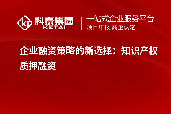 企業(yè)融資策略的新選擇：知識(shí)產(chǎn)權(quán)質(zhì)押融資