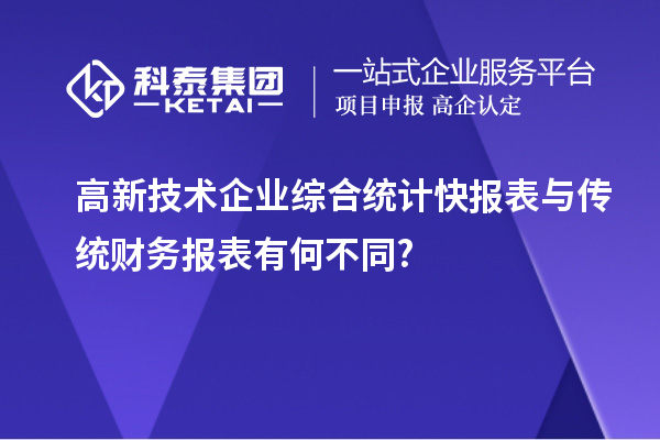 高新技術(shù)企業(yè)綜合統(tǒng)計(jì)快報(bào)表與傳統(tǒng)財(cái)務(wù)報(bào)表有何不同?