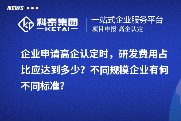 企業(yè)申請(qǐng)高企認(rèn)定時(shí)，研發(fā)費(fèi)用占比應(yīng)達(dá)到多少？不同規(guī)模企業(yè)有何不同標(biāo)準(zhǔn)？