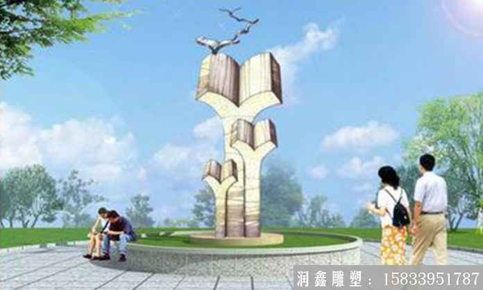 校園不銹鋼雕塑設(shè)計(jì)，圖紙